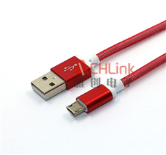 USB2.0數(shù)據(jù)線紅色 鋁合金數(shù)據(jù)線