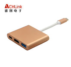 USB3.1 Type-C TO H轉接線 USB HUB Type-C轉H高清線帶供電 HUB 集線器